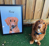 Disney Pet Art Style - Custom Pet Portrait - 1 Pet - Furr and Family
