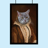 Aristocratic Elegance Cat Portrait – Custom Pet Portraits | Furr and Family - 1 Pet - Furr and Family