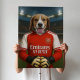 Arsenal Home Football – Custom Pet Portrait for Pet Lovers - Pet Sports Theme - 1 Pet - Furr and Family