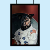 Astronaut Pet Portrait – Custom Space Explorer Artwork - 1 Pet - Furr and Family