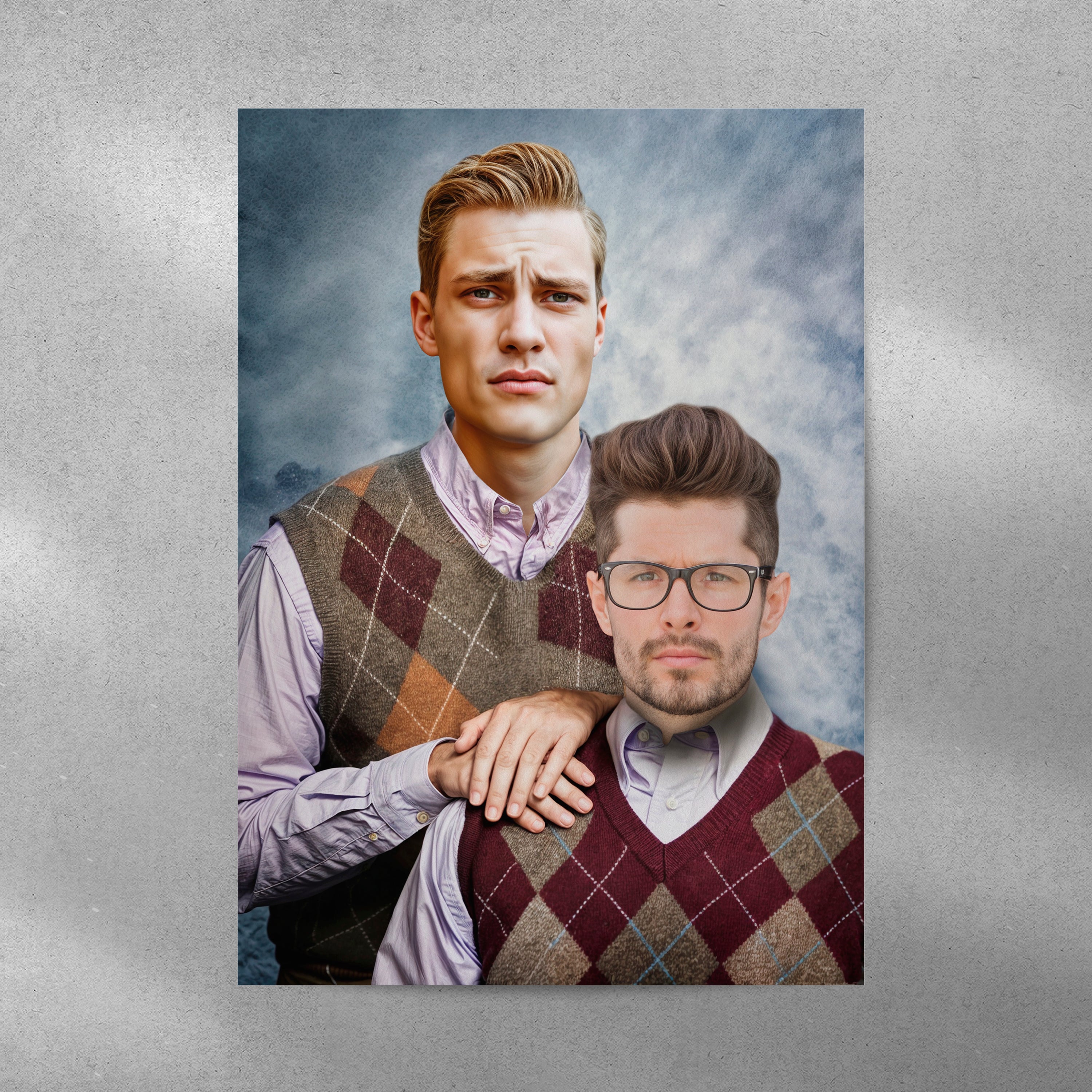 Father & Son - Custom Human Portrait - Furr and Family