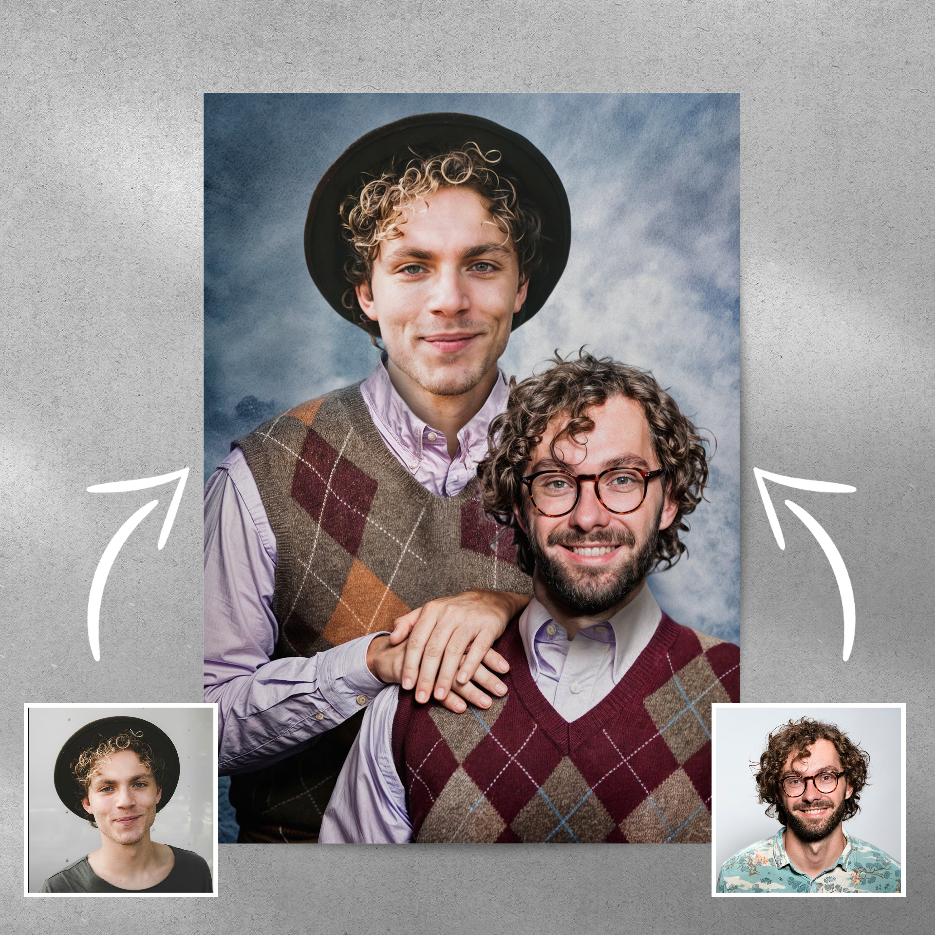 Father & Son - Custom Human Portrait - Furr and Family