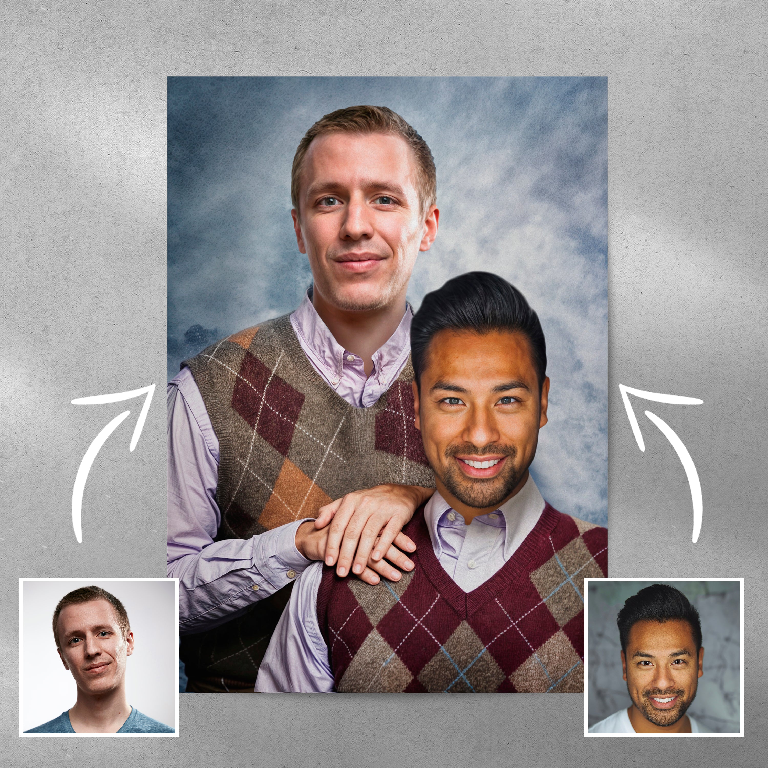 Father & Son - Custom Human Portrait - Furr and Family