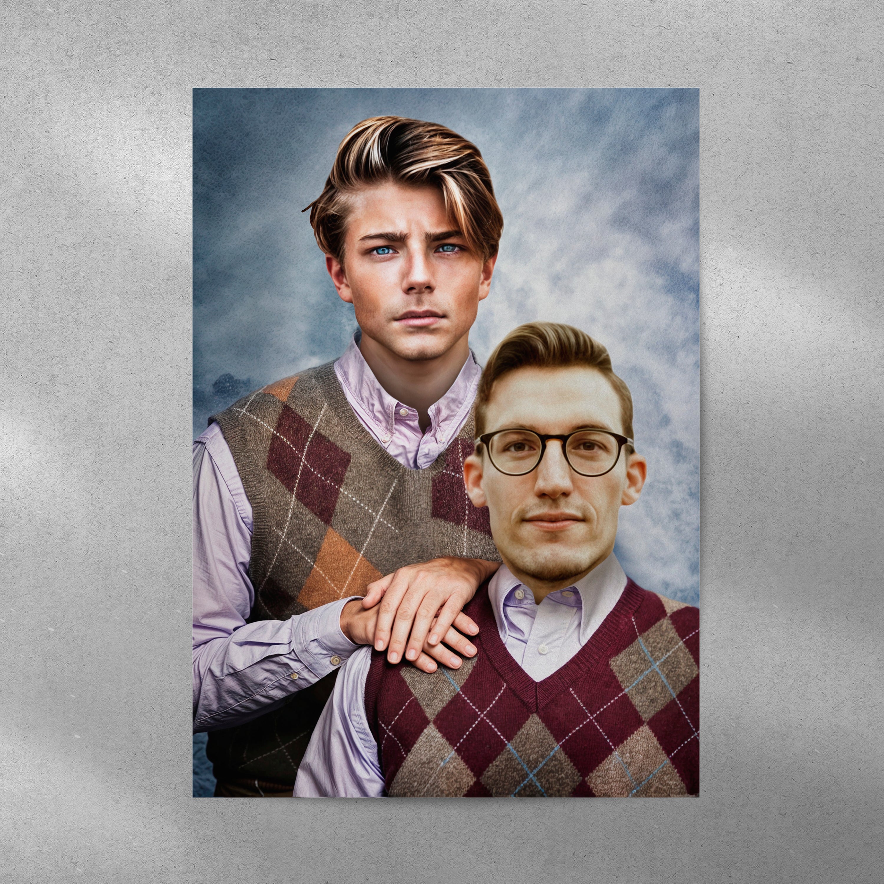 Father & Son - Custom Human Portrait - Furr and Family