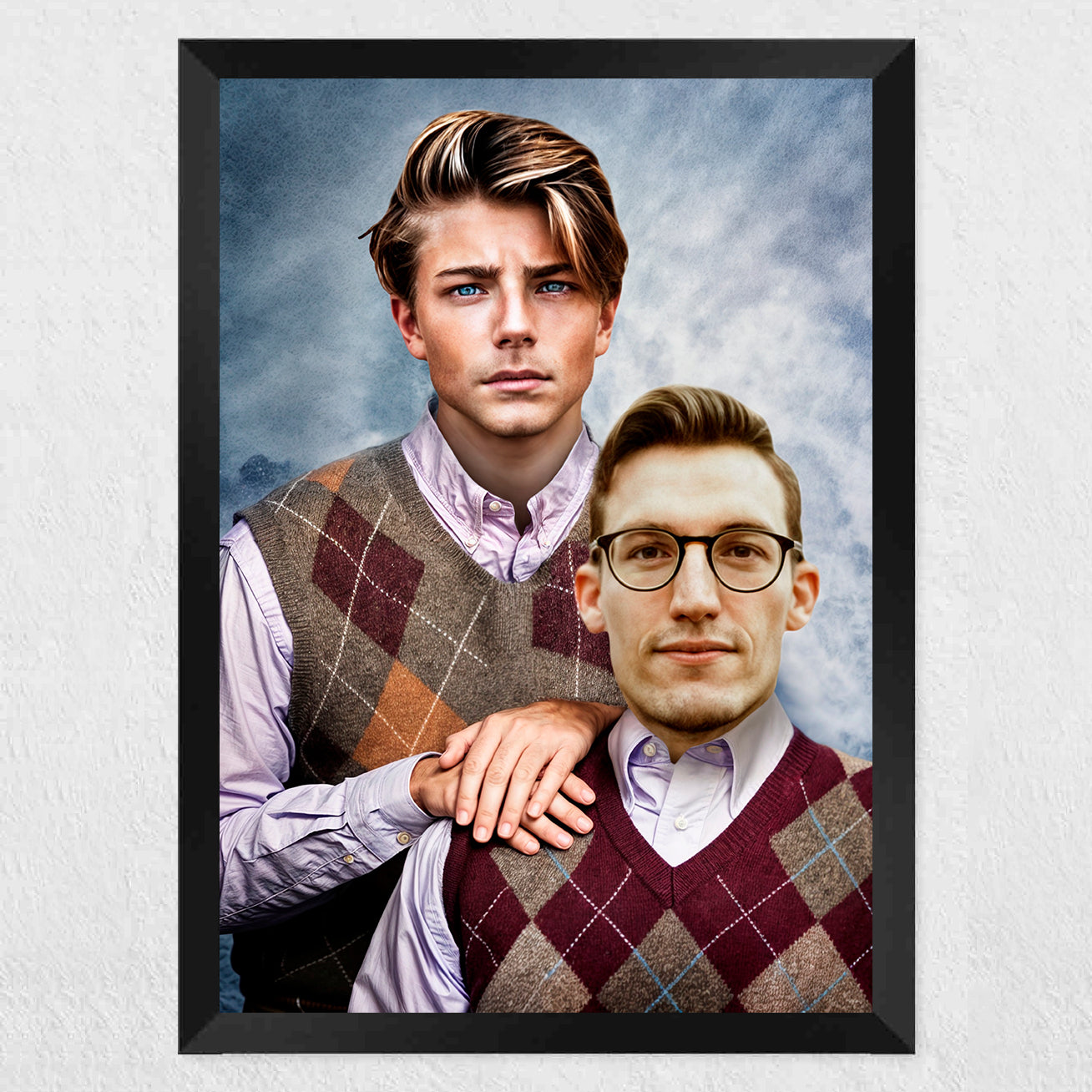 Father & Son - Custom Human Portrait - Furr and Family
