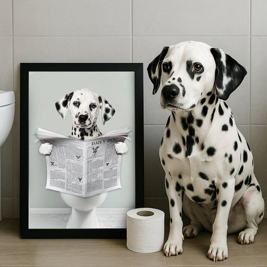 Bathroom Paw Custom Pet Portrait funny pet portrait