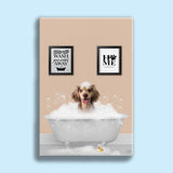 BathTub Bathroom Pet Portrait – Funny Custom Pet Art - 1 Pet - Furr and Family