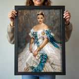 Blue Ribbon Renaissance Queen Custom Art - Human Portrait - Female - Furr and Family
