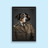Brigadier Bark – Custom Regal Military Pet Portrait - 1 Pet - Furr and Family