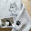 Custom Outline Embroidered Pet Sweatshirt from Photo