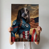 Captain Pet America – Custom Superhero Pet Portrait - 1 Pet - Furr and Family