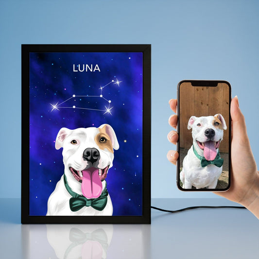 Celestial Pet Portrait LED Night Light - Night Light Pet Portrait - 1 Pet - Furr and Family