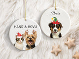 Pet Watercolor Christmas Ornament - Keepsake Decoration1 Pet - Furr and Family