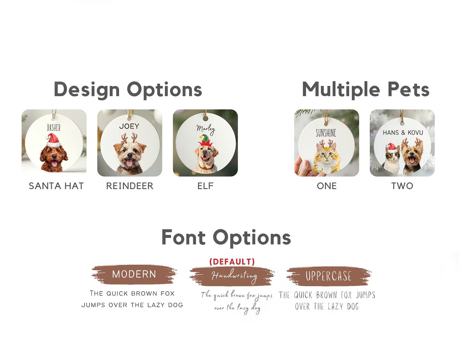 Pet Watercolor Christmas Ornament - Keepsake Decoration1 Pet - Furr and Family