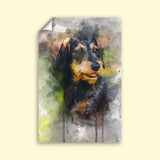 Classic Watercolor Pet Art – Custom Watercolor Pet Portrait - 1 Pet - Furr and Family