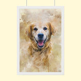 Classic Watercolor Pet Art – Custom Watercolor Pet Portrait - 1 Pet - Furr and Family