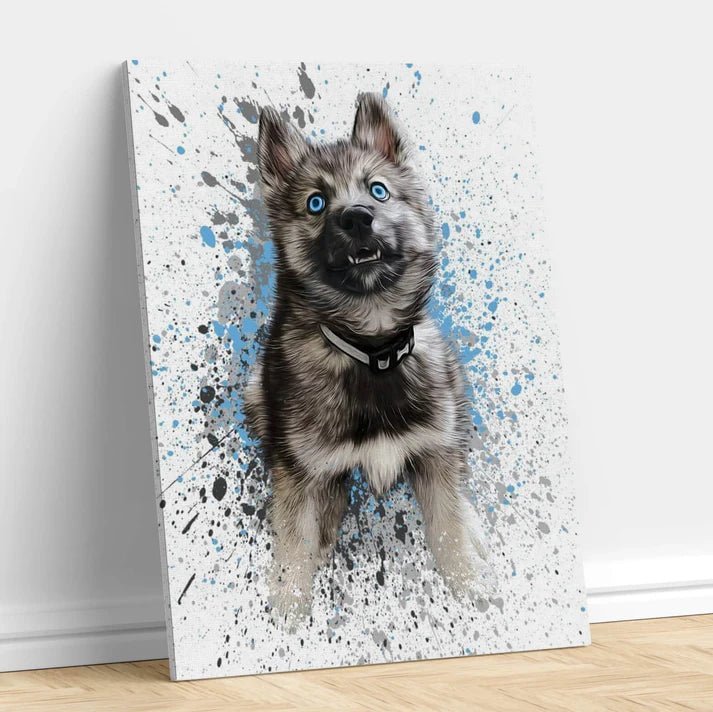 Contemporary Custom Pet Portraits – Modern Art for Your Pet - 1 Pet - Furr and Family