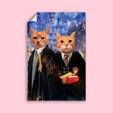 Potter and Weasley - Custom Pet Portrait - 2 Pets - Furr and Family