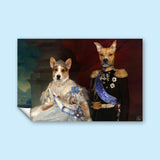 Royal Pair – Custom Multi-Pet Portrai