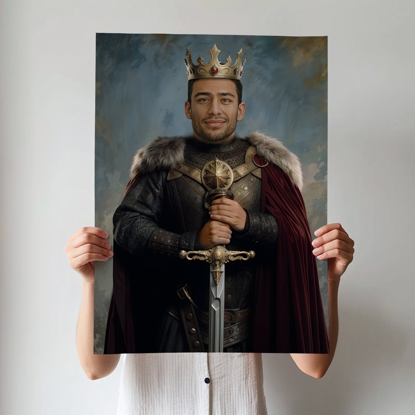 Crown and Sword King Portrait - Human Portrait - Male - Furr and Family