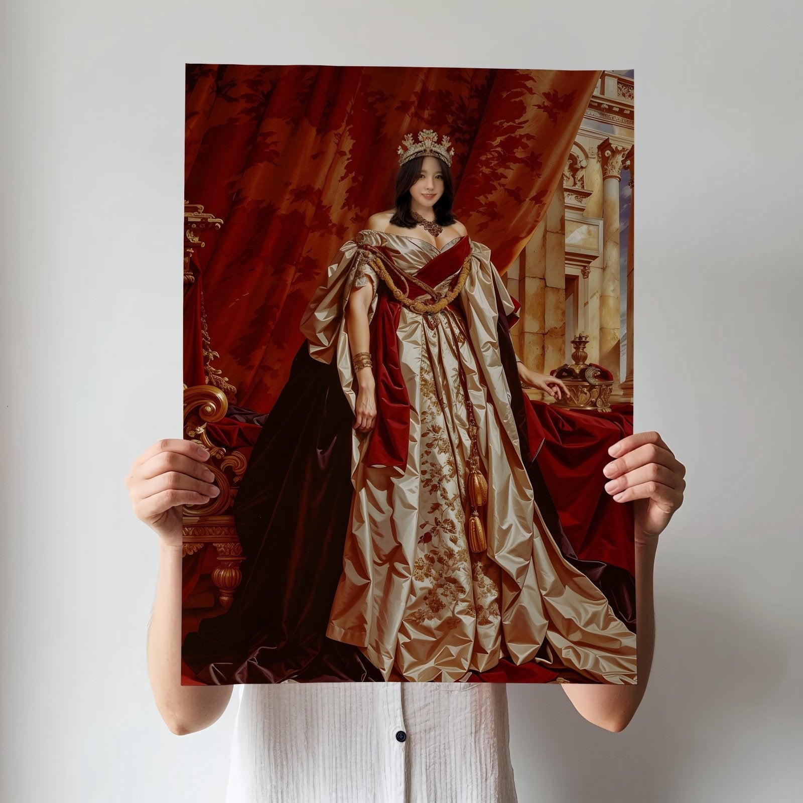 Crowned Queen in Palace - Human Portrait - Female - Furr and Family