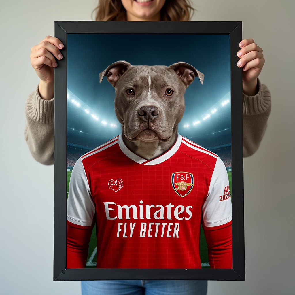 Custom Arsenal Pet Portrait - Pet Sports Theme - 1 Pet - Furr and Family