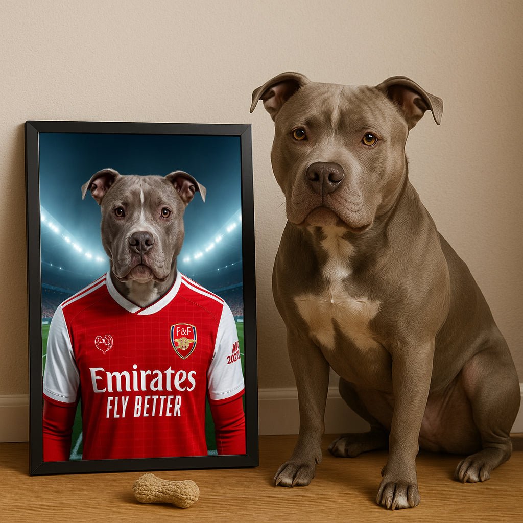 Custom Arsenal Pet Portrait - Pet Sports Theme - 1 Pet - Furr and Family