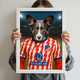 Custom Atletico Madrid Pet Portrait - Pet Sports Theme - 1 Pet - Furr and Family