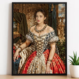 Custom Baroque Queen Painting for Women - Human Portrait - Female - Furr and Family