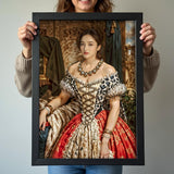 Custom Baroque Queen Painting for Women - Human Portrait - Female - Furr and Family