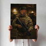 Custom British Special Force Pet Portrait | UK Military - military art - 1 Pet - Furr and Family