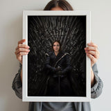 Custom Female Portrait on Iron Throne - Human Portrait - Female - Furr and Family
