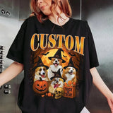 Custom Halloween Wizard Hat Style Pet Mom & Dad Tshirts - Sweatshirts & Hoodies - Vintage Print Apparel - 1 Pet - Furr and Family