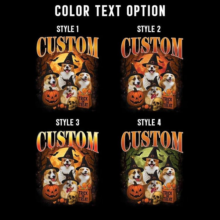 Custom Halloween Wizard Hat Style Pet Mom & Dad Tshirts - Sweatshirts & Hoodies - Vintage Print Apparel - 1 Pet - Furr and Family