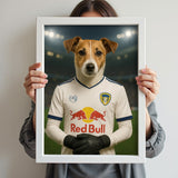 Custom Leeds United Pet Portrait - Pet Sports Theme - 1 Pet - Furr and Family