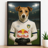 Custom Leeds United Pet Portrait - Pet Sports Theme - 1 Pet - Furr and Family