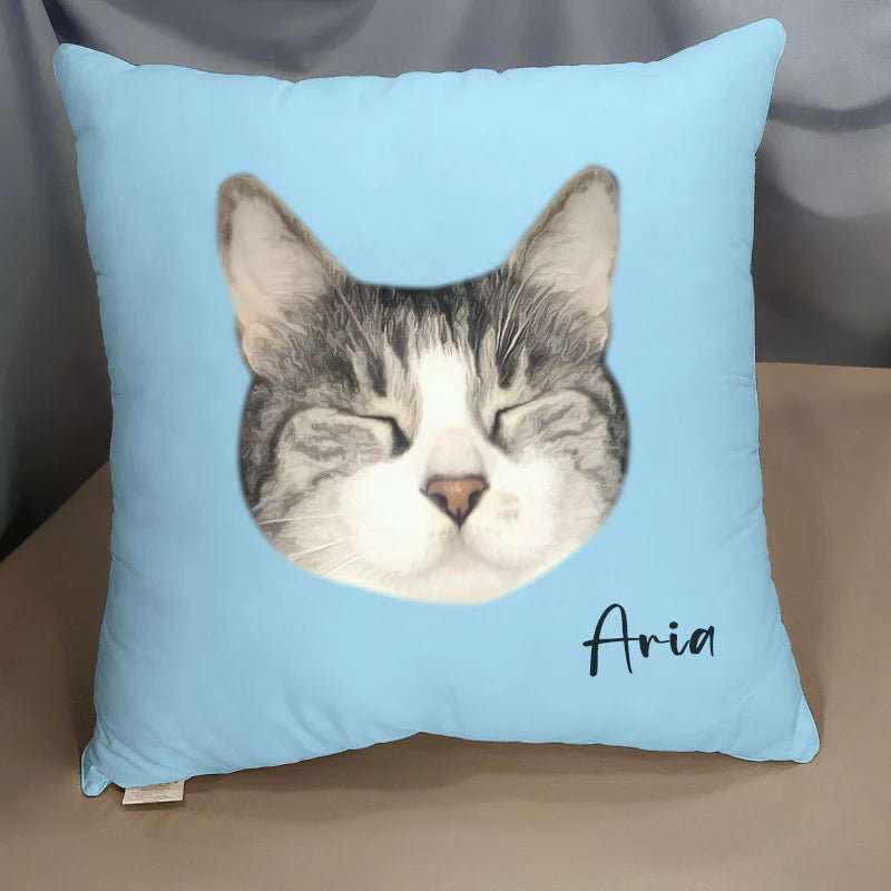 Custom Pet Face Oil Painting Square Pillow - 1 Pet - Furr and Family