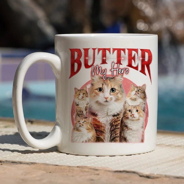Custom Pet Face Vintage Mug Custom Pet Photo Coffee Mug - 1 Pet - Furr and Family