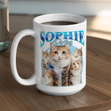Custom Pet Face Vintage Mug Custom Pet Photo Coffee Mug - 1 Pet - Furr and Family