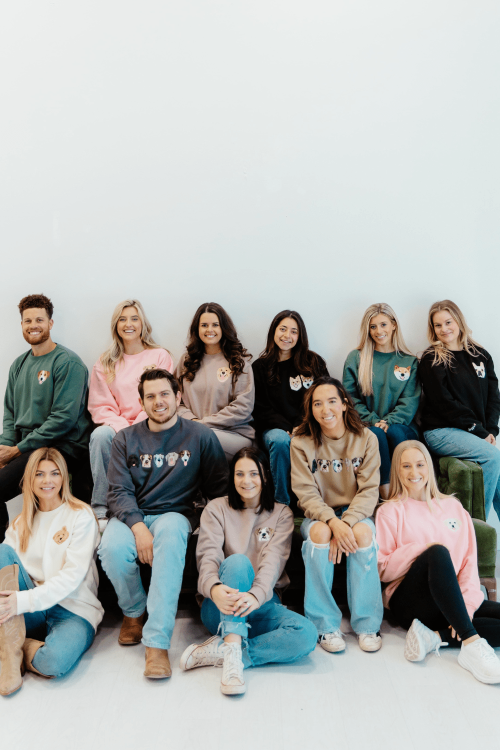 Custom Pet Head Embroidered Mom & Dad Tshirts - Sweatshirts & Hoodies - Hoodie - 1 Pet - Furr and Family