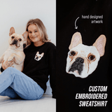 Custom Pet Head Embroidered Mom & Dad Tshirts - Sweatshirts & Hoodies - Hoodie - 1 Pet - Furr and Family