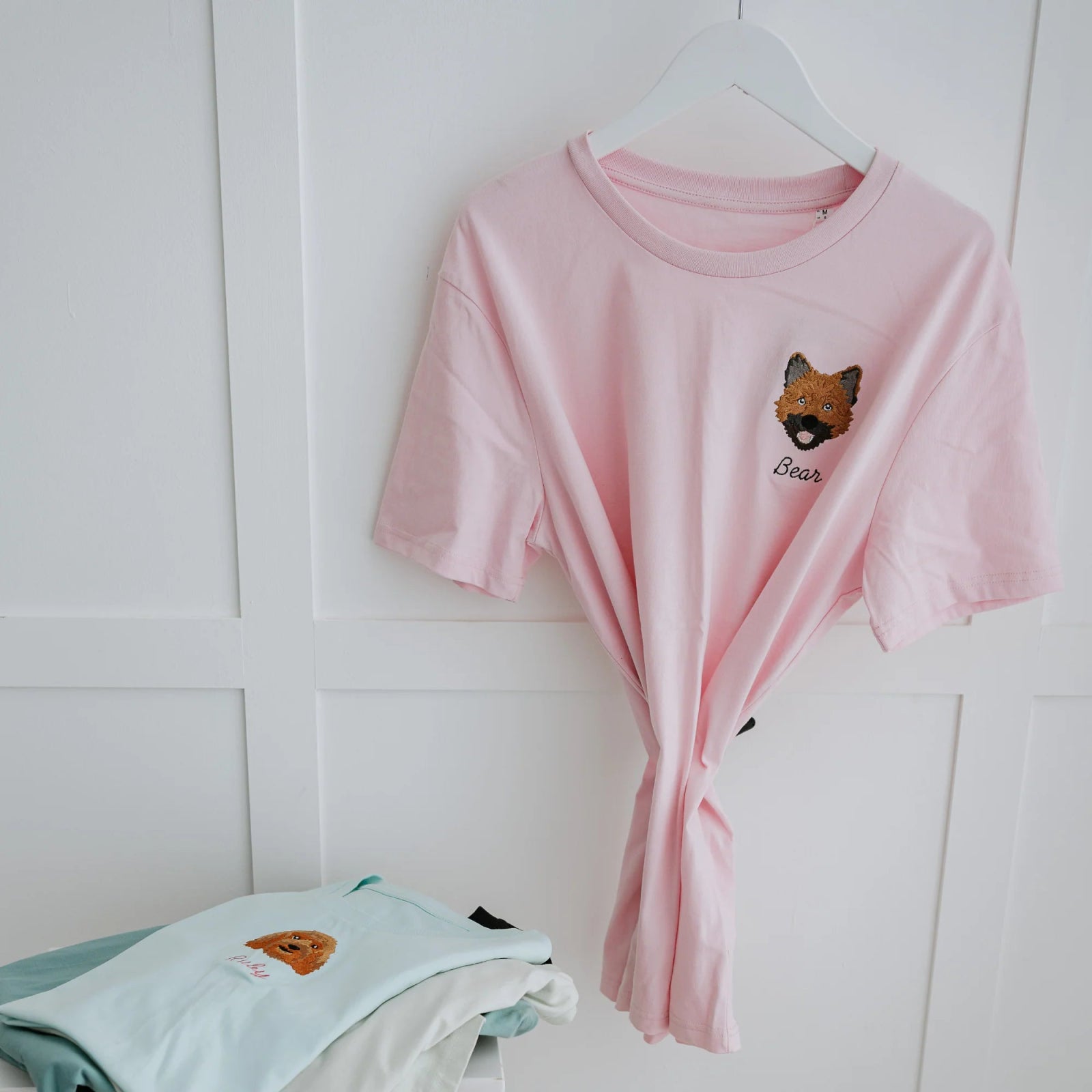 Custom Pet Head Embroidered Mom & Dad Tshirts - Sweatshirts & Hoodies - Hoodie - 1 Pet - Furr and Family