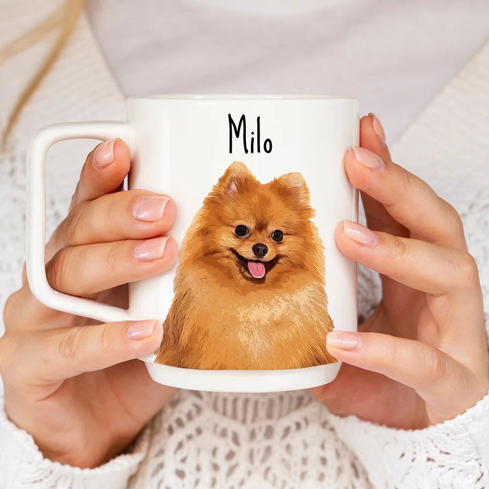 Custom Pet Mug – Personalized Dog & Cat Portrait Coffee Cup with Pet Name - 1 Pet - Furr and Family