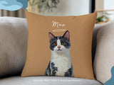 Custom Pet Pillow – Personalized Pet Portrait Cushion with Pet Name - 1 Pet - Furr and Family