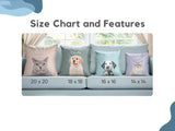 Custom Pet Pillow – Personalized Pet Portrait Cushion with Pet Name - 1 Pet - Furr and Family