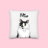 Custom Pet Pillow – Personalized Pet Portrait Cushion with Pet Name - 1 Pet - Furr and Family