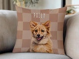 Custom Pet Pillow – Personalized Pet Portrait Cushion with Pet Name