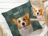 Custom Pet Pillow – Personalized Pet Portrait Cushion with Pet Name