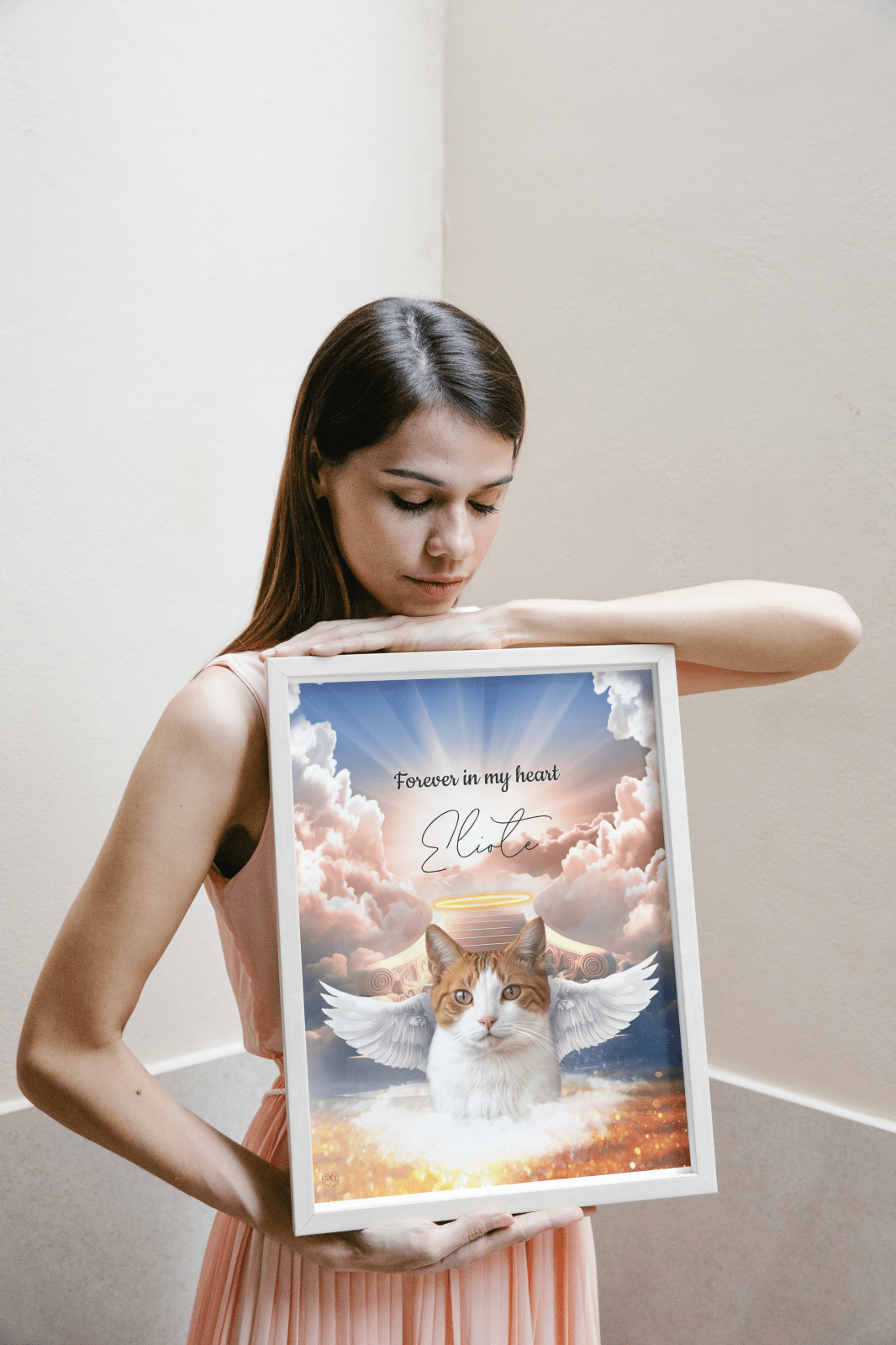 Halo Angel Style - Custom Pet Portrait - 1 Pet - Furr and Family