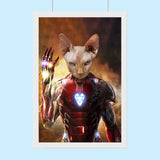 Custom Pet Portrait in Iron Man Armor – Personalized Superhero Pet Art - 1 Pet - Furr and Family